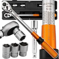 KLUCZ DYNAMOMETRYCZNY 40-210NM + 3 NASADKI 17, 19, 21 MM + - 3% NEO TOOLS