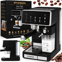 Kolbowy EKSPRES Ciśnieniowy Czarny PYKSON Di Oro Series Pro 750 - 1350 W