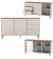 Komoda Do Salonu 2D3S 150x85Cm Kaszmir Dąb Castello Modern Pena Royla