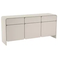 Komoda trzydrzwiowa Lummo z trzema szufladami 156 cm kaszmir