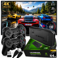 Konsola do Gier Retro TV 4K z 64 GB Gier i 2 Padami Bezprzewodowymi