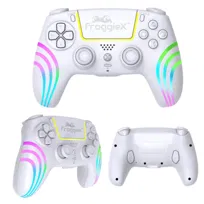 Kontroler bezprzewodowy PS5 biały DualSense RGB, funkcją Turbo i programowalnymi przyciskami