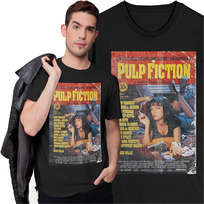 Koszulka dla fana Pulp Fiction Quentin Tarantino Plakat Kinowy Klasyk