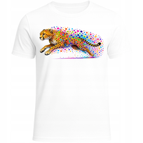 KOSZULKA DZIEŃ KROPKI GEPARD KROPEK SUPER HIT DO PRZEDSZKOLA SZKOŁY 110-122
