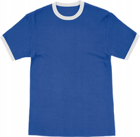 Koszulka Męska Ringer Retro Bawełniana 100% T-shirt Krótki Rękaw Vintage Freshtop