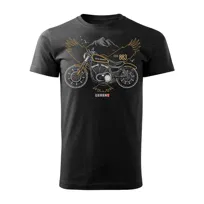 Koszulka męska TOPSLANG Harley Davidson Iron 883, czarno-pomarańczowa, rozmiar XXL