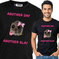 KOSZULKA MĘSKA XL CZARNA T-SHIRT ANOTHER DAY CHOMIK