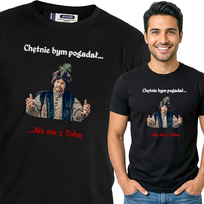 KOSZULKA MĘSKA XL CZARNA T-SHIRT SERIAL 1670