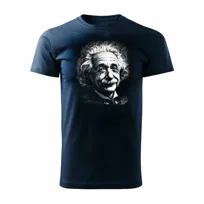 Koszulka męska z Einsteinem Einstein prezent dla nauczyciela fizyki męska granatowa-XL