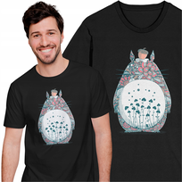 Koszulka Mój Sąsiad Totoro Anime Miyazaki Hayao Japonia Manga Art Prezent