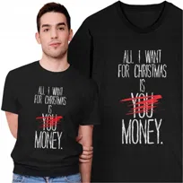 Koszulka Świąteczna T-shirt na Święta Pieniądza Mariah Carey Parodia