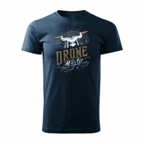 Koszulka z dronem dron drone DJI dla operatora drona męska granatowa-S