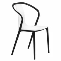 Krzesło D2 DESIGN Bella, biało-czarne, 88x52x56 cm