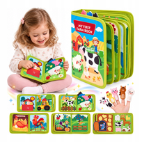Książeczka sensoryczna MONTESSORI filcowa edukacyjna farma 3D LaCreativa