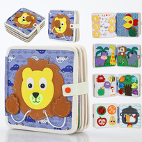 KSIĄŻECZKA SENSORYCZNA QUIET BOOK MONTESSORI LEW FILCOWA MANIPULACYJNA 3D