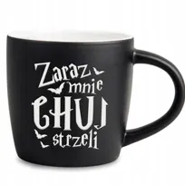 Kubek Boston Czarny Z Grawerem Prezent NA HALLOWEEN Zaraz Mnie Ch*j Strzeli
