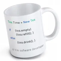 Kubek dla informatyka tea time język programowania programista it algorytm