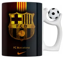 KUBEK Z PIŁKĄ FC BARCELONA Z IMIENIEM PREZENT