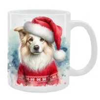 Kubek z psem Border Collie - Kolekcja Świąteczna