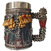 Kufel Do Piwa 500 Ml Wiking Średniowieczny Prezent Dla Taty Stal Nierdzewna Karczma Punk Nordycki Fantasy Drewniany
