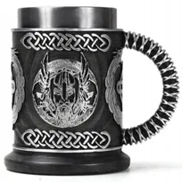 KUFEL DO PIWA KUBEK NA PREZENT Thor Odin Młot WIKING DUŻYTATY 0.5ml KARCZMA NORDYCKI 500ml
