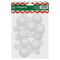 Kule styropianowe, Creative Christmas, różne rozmiary, 20 szt.