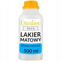 Lakier akrylowy bezbarwny matowy wykończenie powierzchni decoupage 500ml