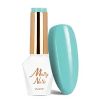 Lakier hybrydowy Molly Nails Blue Sky Ocean Blue HEMA/Di-HEMA Free 8g Nr 111