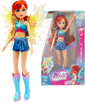 Lalka Winx Bloom przegubowa ze świetlistymi skrzydłami 26 cm dla dzieci