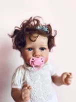 LalkaReborn Baby Doll JAK ŻYWA dziecko noworodek duża 55 cm włosy do czesania pełna winylowa #COOL_ITEMS