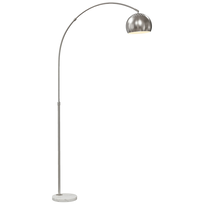 Lampa podłogowa łukowa do salonu HOMCOM z marmurową podstawą, oprawka E27