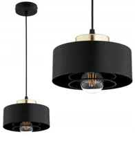 Lampa Wisząca Sufitowa Plafon Żyrandol Spring Czarna Loft Edison