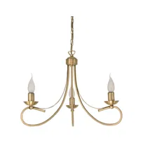 Lampa Wisząca Sufitowa Żyrandol Led do Kuchni Złota Glamour 3xe14 Alfa Ii 2-292