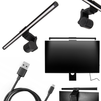 Lampka na monitor LED 41cm biurko regulowana 3 barwy ściemniana dotykowa USB