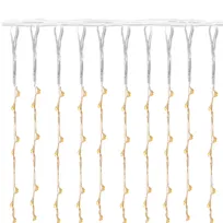Lampki Choinkowe 300 Led Ciepły Biały Druciki Kurtyna Usb