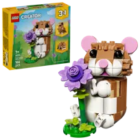 LEGO Creator, klocki, Uroczy chomik z kwiatkiem, 31376