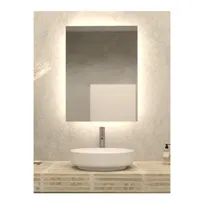 Lustro LED 50x80cm ścienne prostokątne bez ramy z podświetleniem
