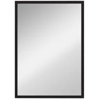 Lustro ścienne HOMCOM 50 x 70 cm, prostokątne, dekoracyjne, wiszące, lustro łazienkowe, do sypialni, łazienki, salonu, korytarza, czarne