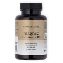 MAGNEZ + WITAMINA B6 PRIMABIOTIC 60 tab. Zmęczenie Odporność Testosteron PRIMABIOTIC