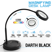 Magnifying Desk Lamp Darth Black – Lampa Powiększająca LED 2x Green Stuff World