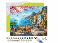 MALOWANIE PO NUMERACH Weduta Morze Obrazy do Malowania po Numerach z Ramą 40x50 cm Oh Art!