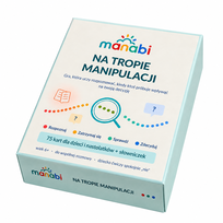 MANABI Na tropie manipulacji gra edukacyjna, 75 kart dla dzieci i nastolatków od 6 lat + słowniczek