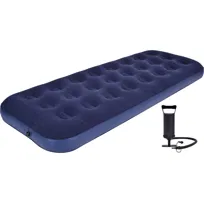 Materac Flokowany 1 Osobowy 191X73X22Cm Z Pompką 2W1