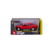 Mercedes-Benz 190E 1987 1:24 Bburago 18-21103 Czerwony Model Samochodu