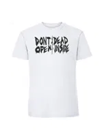 Męska koszulka  z nadrukiem - don_t open dead inside the walking dead biały 4XL