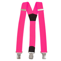 Mocne Szerokie Szelki 4 cm Topgal Y Gruby Ścieg Różowy Neon