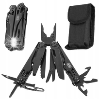 MULTITOOL NARZĘDZIE WIELOFUNKCYJNE M-TAC TYPE 9 11w1 Z KABURĄ CZARNY M-Tac
