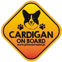 Naklejka na samochód - welsh corgi cardigan 