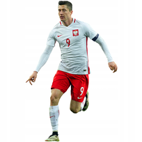 Naklejka na ścianę piłka nożna Robert Lewandowski 200 cm na 120 cm