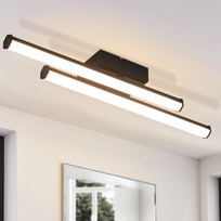 NETTLIFE lampa sufitowa LED nowoczesny czarny salon 12 W 3000 K ciepła biel na stałe zintegrowana sypialnia LED, zastosowanie: kuchnia i jadalnia
